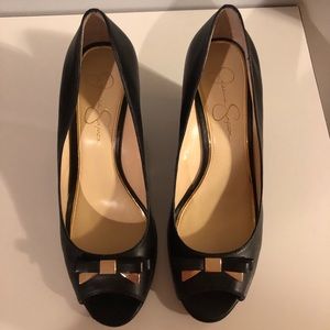 Jessica Simpson Black Wedge Shoes
